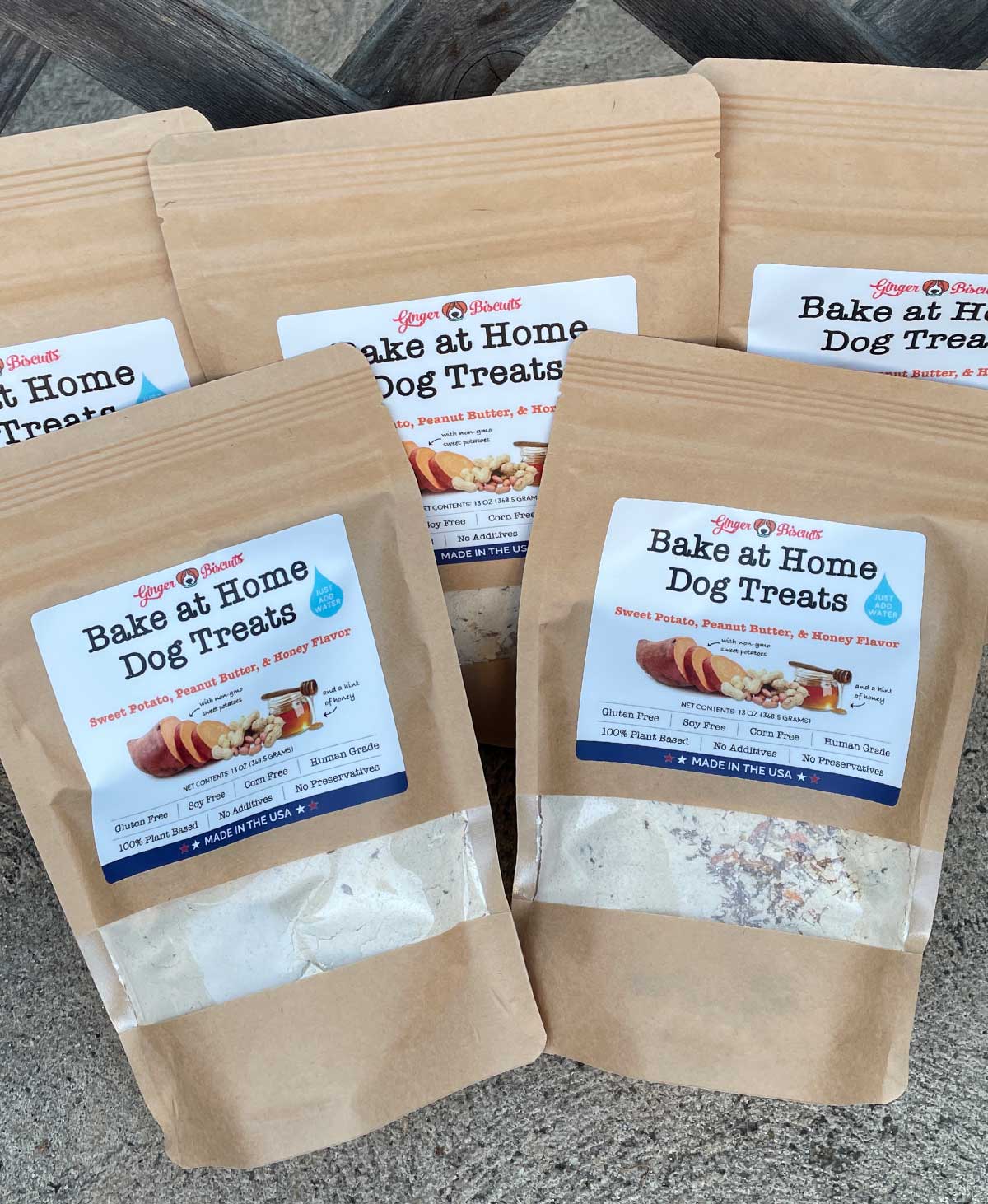 Bake at Home Dog Treats - Sweet Potato & Peanut Butter Flavor