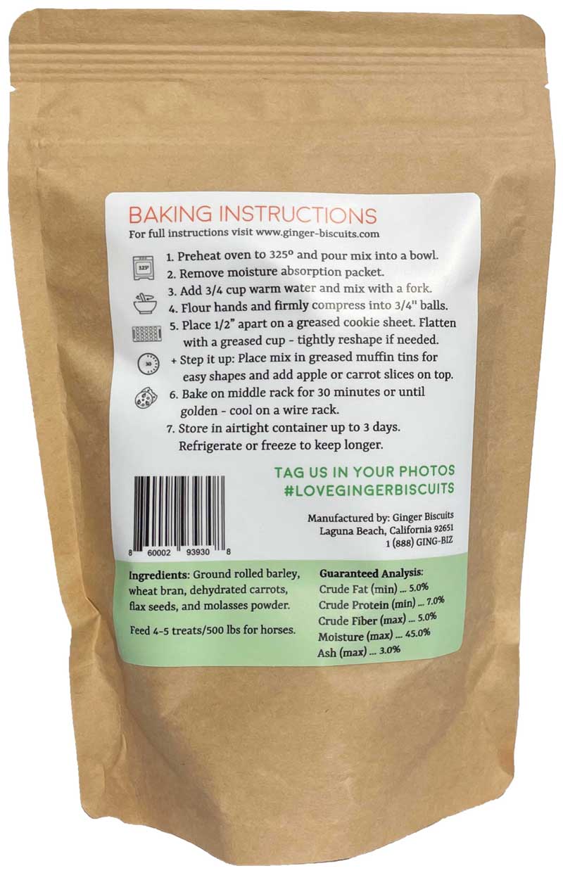 Bake at Home Horse Treats - Carrot Flavor