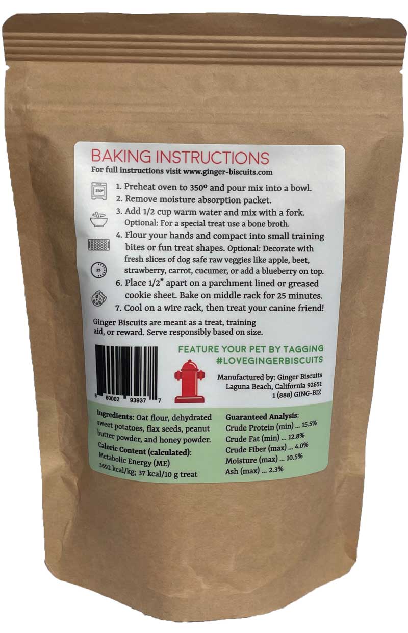 Bake at Home Dog Treats - Sweet Potato & Peanut Butter Flavor